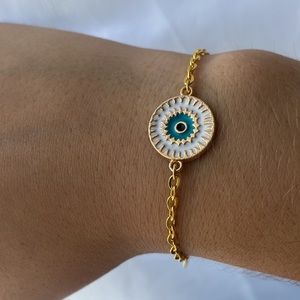 Gold Evil eye bracelet